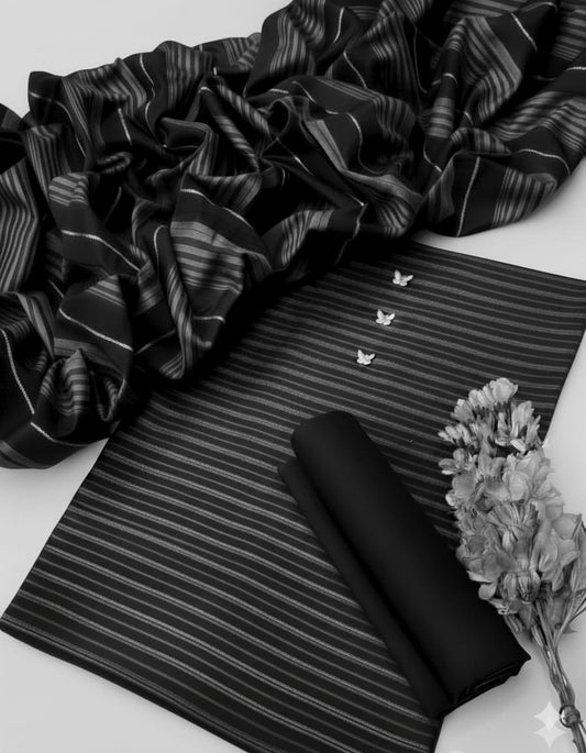 3Pc Multani Susi (Charcoal Black)