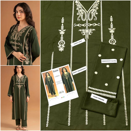 2Pc Embroidered Suit (Code#001)