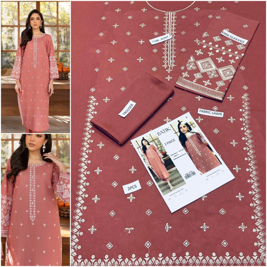 2Pc Embroidered Suit (Code#011)