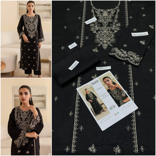2Pc Embroidered Suit (Code#003)