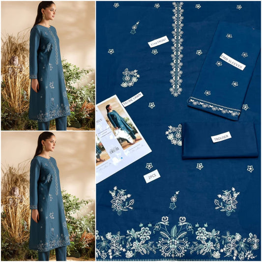 2Pc Embroidered Suit (Code#006)
