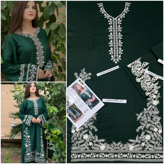 2Pc Embroidered Suit (Code#008)