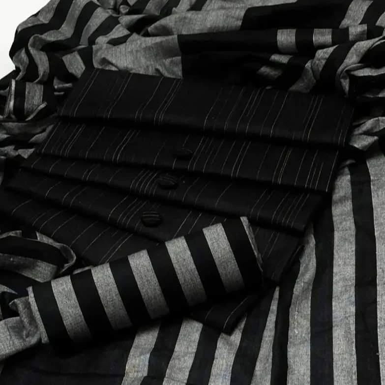 3pc Multani Susi Khaadi (Black)
