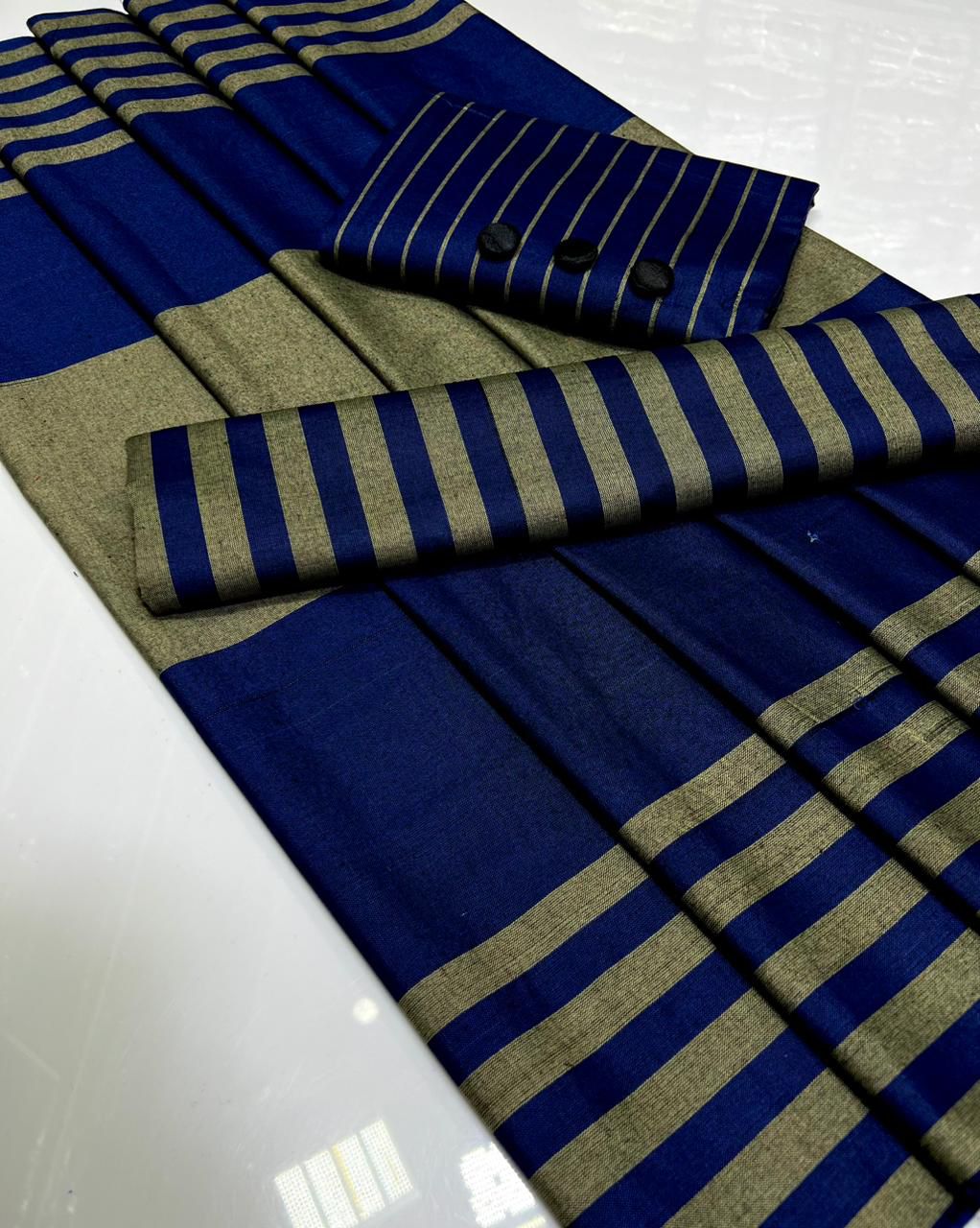3pc Multani Susi Khaadi (Blue Grey)
