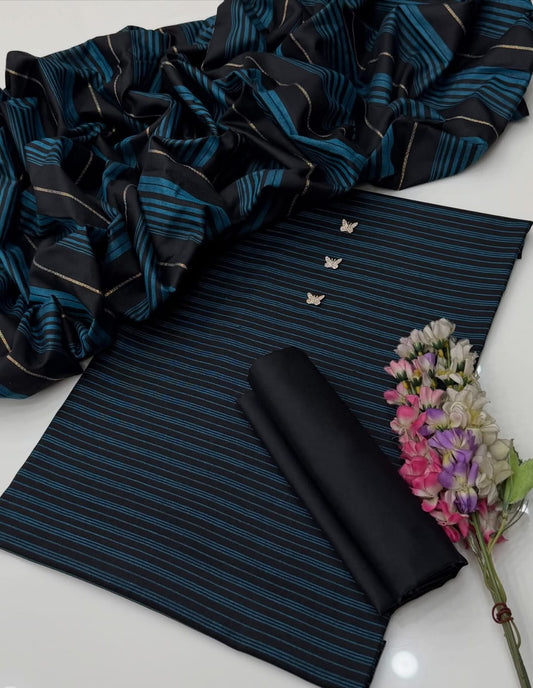 3Pc Multani Susi (Petrol Blue)